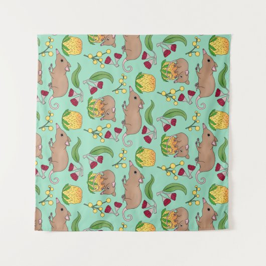 Honey Possum Wandteppich (Vorderseite (Horizontal))