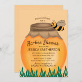 Honey Pot and Bumblebee Baby Shower Einladung (Vorne/Hinten)