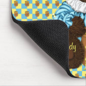Honey Pot Bear (blau-gelb) Mousepad (Ecke)