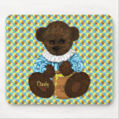 Honey Pot Bear (blau-gelb) Mousepad (Vorne)