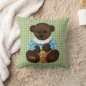 Honey Pot Bear-Blue-Yellow-Throw-Kissen Kissen (Decke)