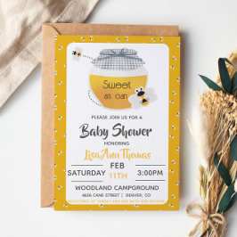 Honey Pot & Bee Baby Shower Einladung