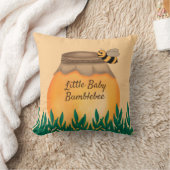 Honey Pot Bumble Bee on Yellow Säugling Kinderzimm Kissen (Decke)