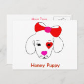 Honey Puppy Postcard Postkarte (Vorne/Hinten)