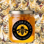 Honey Queen Bee Farm Jar Packaging Runder Aufkleber
