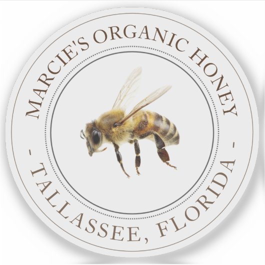 Honey Realistic Bee Transparent Car Window Aufkleb Aufkleber (Vorderseite)