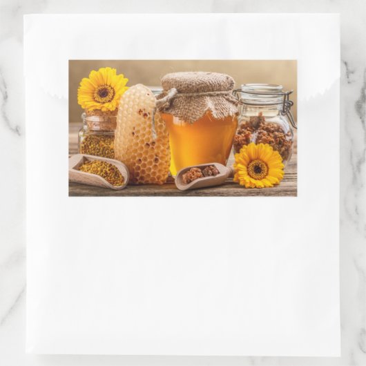 Honey Rechteckiger Aufkleber (Tasche)