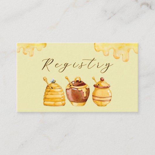Honey Registry Card (Laden Sie Ihre persönliche QR Begleitkarte (Vorderseite)