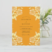 Honey Rose Hochzeit Einladung (Stehend Vorderseite)