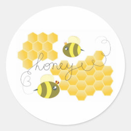 honey runder aufkleber