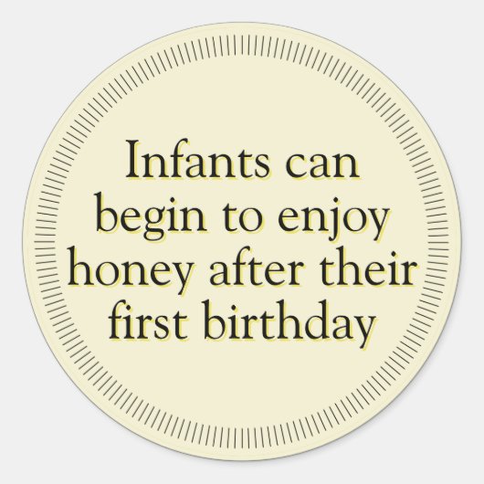 Honey Säugling Warning Gold Runder Aufkleber (Vorderseite)