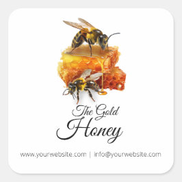 Honey Seller - Beekeeper Quadratischer Aufkleber