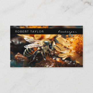 Honey Seller Beekeeper Ring Bauer Card Visitenkarte