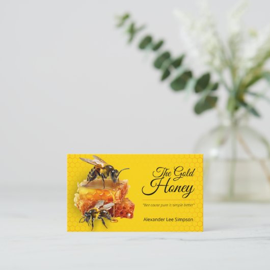 Honey Seller - Imker Visitenkarte (Stehend Vorderseite)