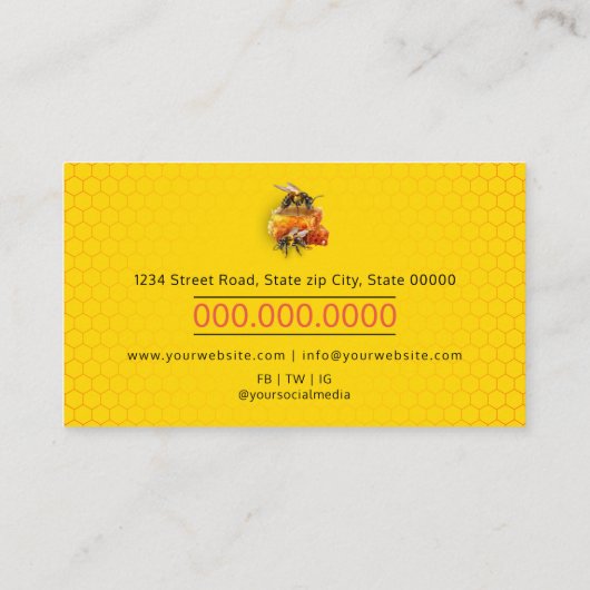 Honey Seller - Imker Visitenkarte (Rückseite)