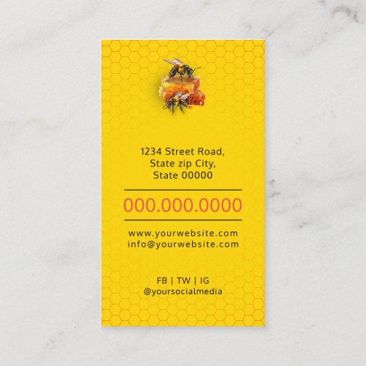 Honey Seller - Imker Visitenkarte (Rückseite)