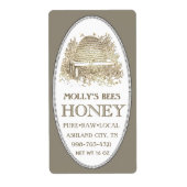 Honey Skep mit Grenzadresse oder Versandbrown (Vorne)