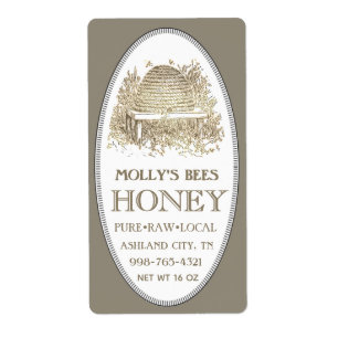 Honey Skep mit Grenzadresse oder Versandbrown