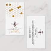 Honey Skincare Gold Foil auf Weiß Visitenkarte (Vorne/Hinten)