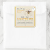 Honey Soap Shampoo Bar Yellow Antique White Quadratischer Aufkleber (Tasche)