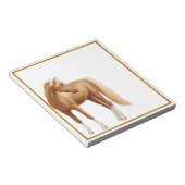 Honey Sorrel Riding Pferd Notizblock (angewinkelt)