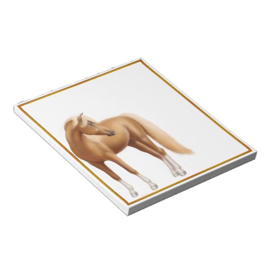 Honey Sorrel Riding Pferd Notizblock (angewinkelt)