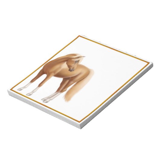 Honey Sorrel Riding Pferd Notizblock (Rotiert)