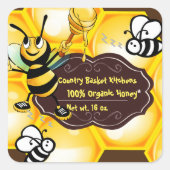 Honey Square Stickers (Vorderseite)