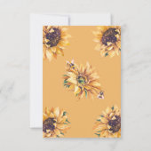 Honey Sunflower Bee Baby Dusche Einladung (Rückseite)