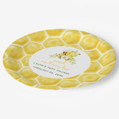 Honey Sweet so wie es kann Baby Dusche Pappteller (Schrägansicht)