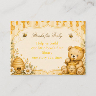 Honey Teddy Bär Baby Shower Umschlagkarte Begleitkarte