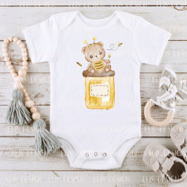Honey Teddy Bear Baby Bodysuit Baby Strampler