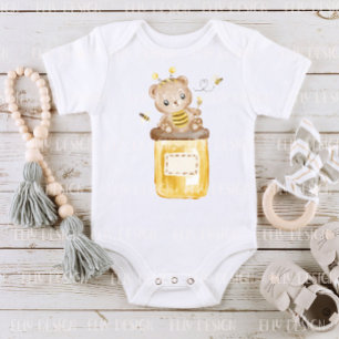Honey Teddy Bear Baby Bodysuit Strampler