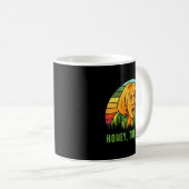 Honey The Land Funny Retro Sunset Forest Kaffeetasse (VorderseiteRechts)