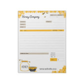Honey Theme Order Form und Rechnungsnotierung Notizblock (Rotiert)