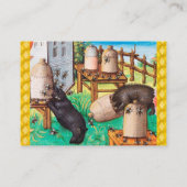 HONEY THIEF BEARS, BIES, BEE NIMMT mittelalterlich Visitenkarte (Rückseite)