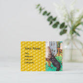 HONEY THIEF BEARS, BIES, BEE NIMMT mittelalterlich Visitenkarte (Stehend Vorderseite)