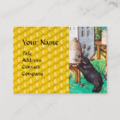 HONEY THIEF BEARS, BIES, BEE NIMMT mittelalterlich Visitenkarte (Vorderseite)