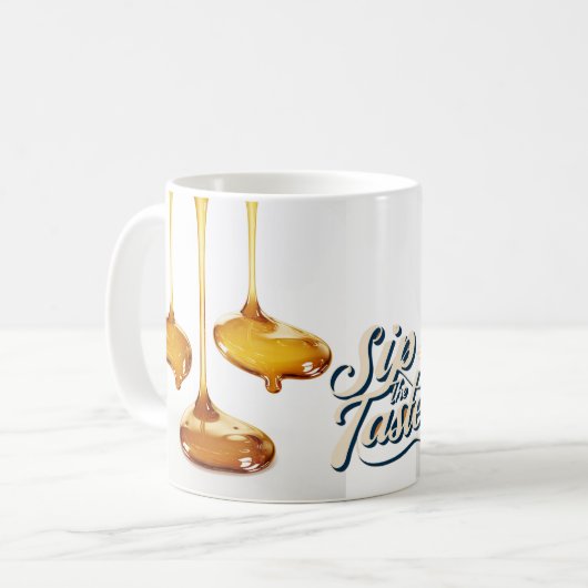 Honey Tropfen and Splash Tasse: Eine Symphonie der Kaffeetasse (Vorderseite Links)