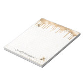 Honey Tropfen Bee Personalisiert Notizblock (Rotiert)