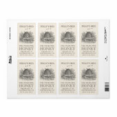 Honey Vintag Skep Shipping Label (Vorne)