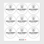 Honey Vinyl Transparent Label (Blatt)