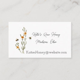 Honey-Visitenkarte für Bienen und Blume Visitenkarte