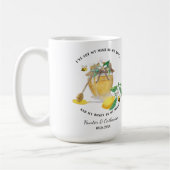 Honey w Cute Bees Lemon Floral n Foliage  Kaffeetasse (Links)