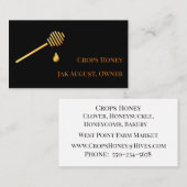 Honey Wand Beekeeper Business Card Visitenkarte (Vorne/Hinten)