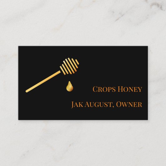 Honey Wand Beekeeper Business Card Visitenkarte (Vorderseite)