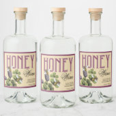 Honey Wine Mead Bees and Clover Alkoholflaschenetikett (Flaschen)