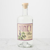 Honey Wine Mead Bees and Clover Alkoholflaschenetikett (Vorderseite)