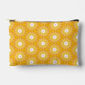 Honey Yellow Fuchsia Geometric Pattern Zubehörtasche (Vorderseite)