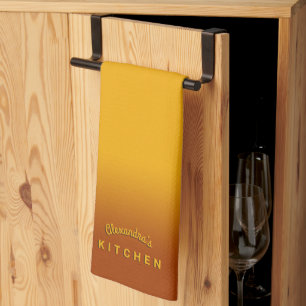 Honey Yellow Ombre Geschirrtuch